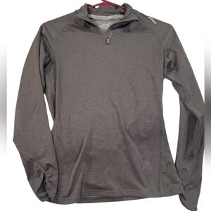 Under Armour Longsleeve Quarter Zip Gray Fitted Top Cold Gear